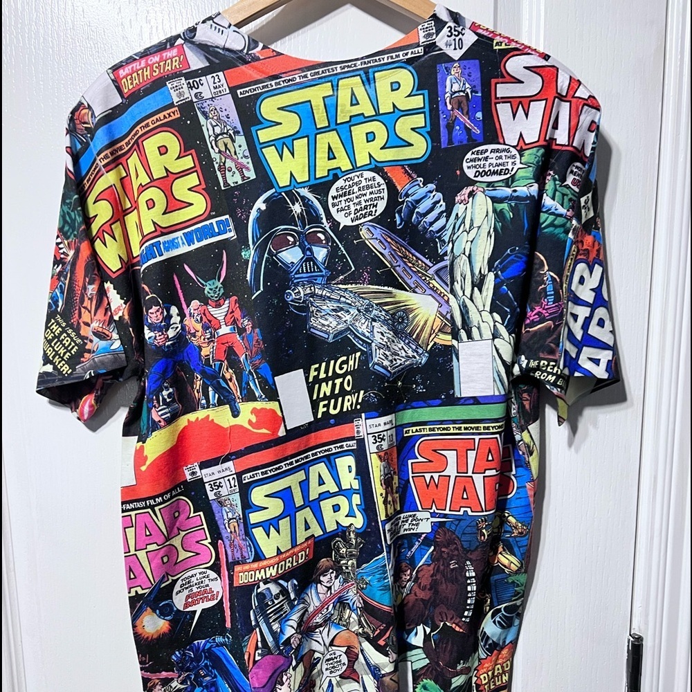 Star Wars  size XL Vintage Comic strip print AOP graphic shirt Marvel style
